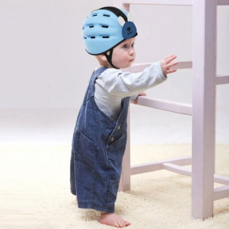 Protectii utile - Casca protectie bebelusi cu spuma flexibila, ultrausoara, reglabila, Empria, Iepuras, Diverse culori