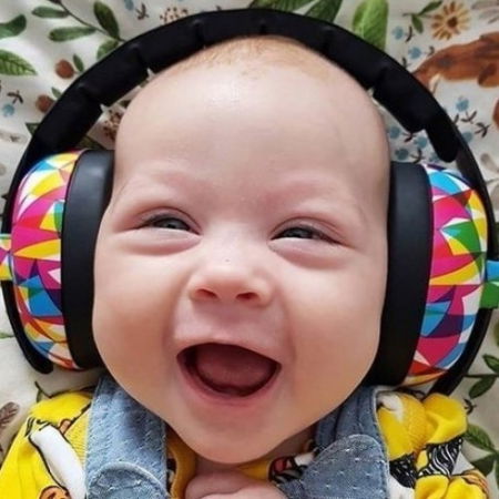 Casti antifonice pentru bebelusi si copii, Banz, Bubzee, 3-36 luni, Prism [2]