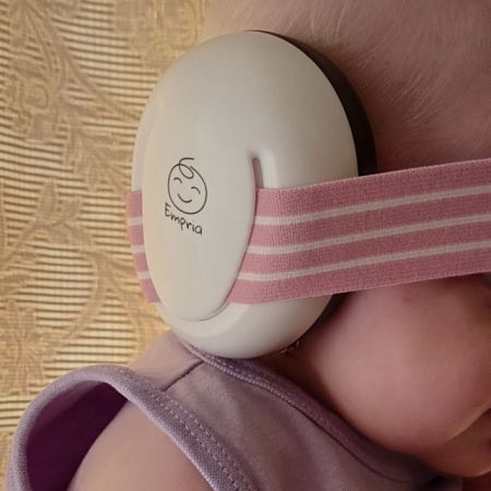 Casti antifonice bebelusi cu doua benzi elastice incluse, roz si albastru, Empria [12]