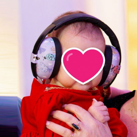 Casti antifonice pentru bebelusi si copii, Banz, Bubzee, 3-36 luni, Butterfly [3]