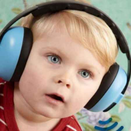 Casti antifonice pentru bebelusi si copii, Banz, Bubzee, 3-36 luni, Sky Blue [5]