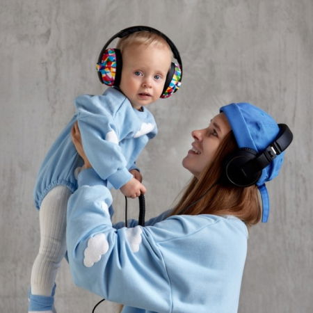 Casti antifonice pentru bebelusi si copii, Banz, Bubzee, 3-36 luni, Kaleidoscope [3]