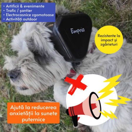 Casti antifonice pentru caini, talie medie si mare, Empria, Negru [6]