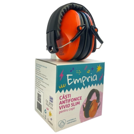 Casti antifonice pentru copii Vivid Slim, model ajustabil, Empria, CitricGlow [12]