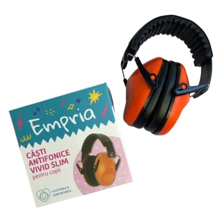 Casti antifonice pentru copii Vivid Slim, model ajustabil, Empria, CitricGlow [6]