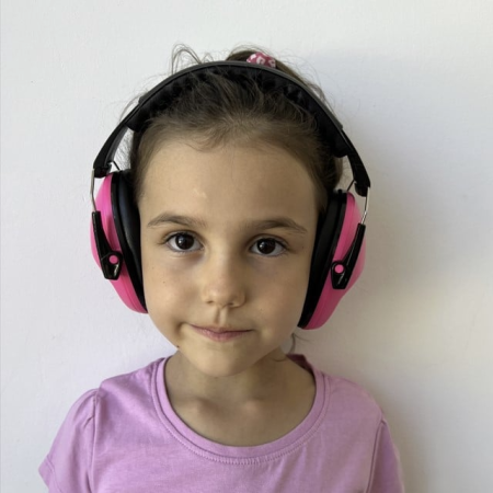 Casti antifonice pentru copii Vivid Slim, model ajustabil, Empria, PinkPulse [7]