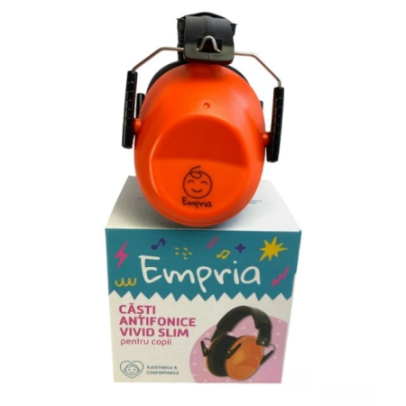 Casti antifonice pentru copii Vivid Slim, model ajustabil, Empria, CitricGlow [8]