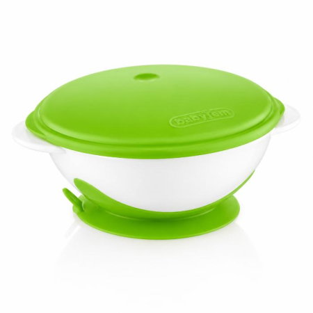Castron cu ventuza si capac BabyJem, Diverse culori [4]