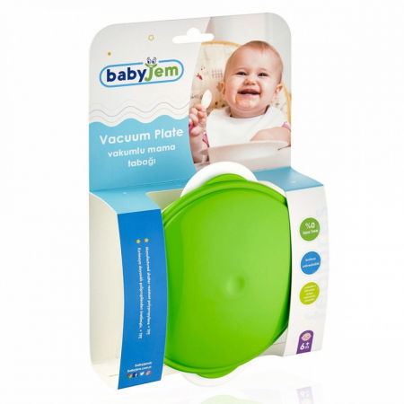 Diversificare bebelusi - Castron cu ventuza si capac BabyJem, Diverse culori