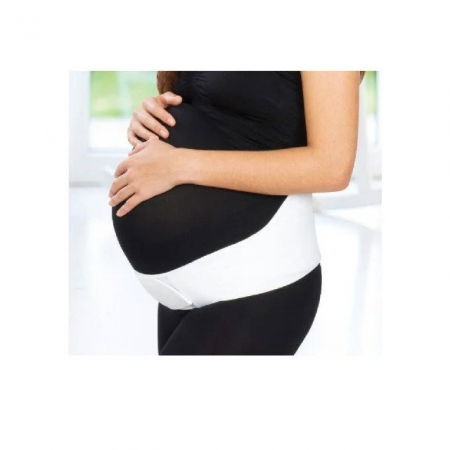 Centura abdominala pentru sustinere prenatala BabyJem Pregnancy, Alb, Diverse marimi [2]