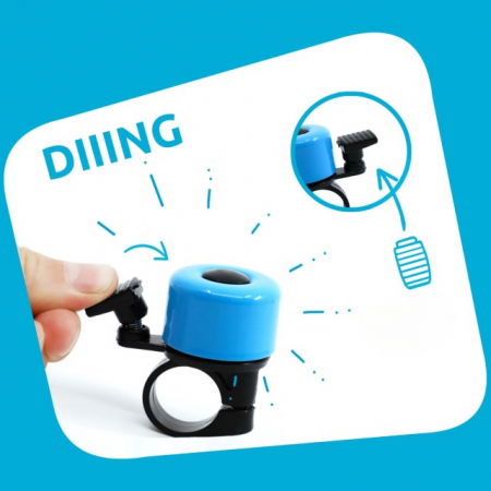 Clopotel pentru bicicleta, sonerie din aluminiu si plastic rezistent, Bleu [2]