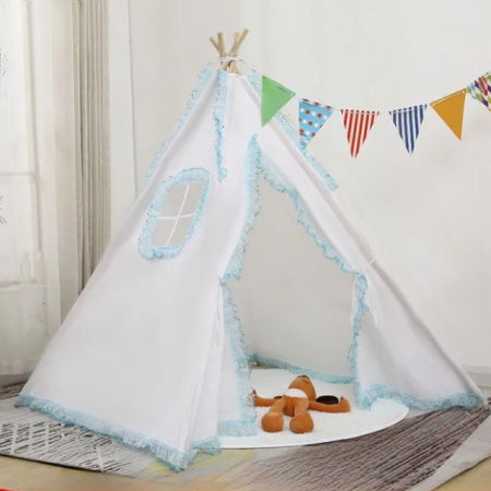 Cort de joaca pentru copii, cort teepee, stil indian, Empria, 110x110x110 cm, Diverse culori [11]