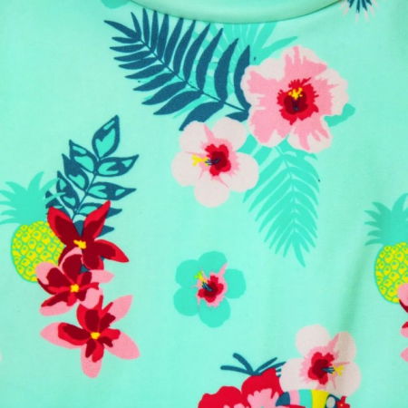 Costume de Baie / Inot pentru bebelusi si copii, Protectie Soare UPF50+, Mint Floral, Diverse marimi [4]