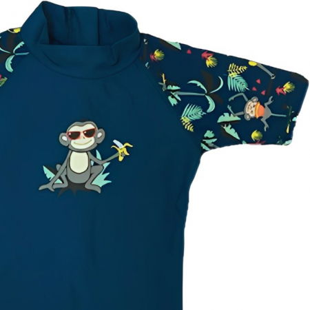 Costume de Baie / Inot pentru bebelusi si copii, Protectie Soare UPF50+, Navy Jungle, Marimea 6 [2]