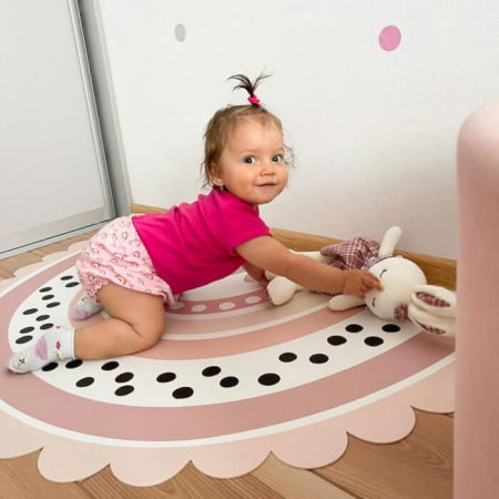 Stickere decorative si covorase - Covoare - Curcubeu fericit, Maro