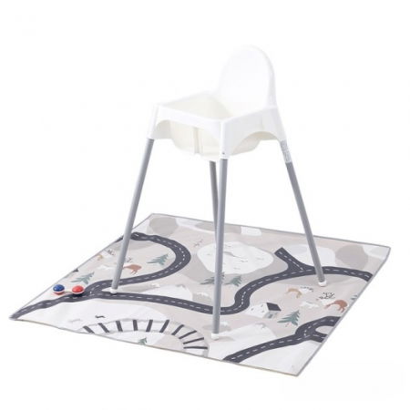 Covoras anti-murdarire pentru scaunul de masa bebe, impermeabil, lavabil, antiderapant, Oras [14]