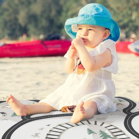 Covoras anti-murdarire pentru scaunul de masa bebe, impermeabil, lavabil, antiderapant, Oras [5]