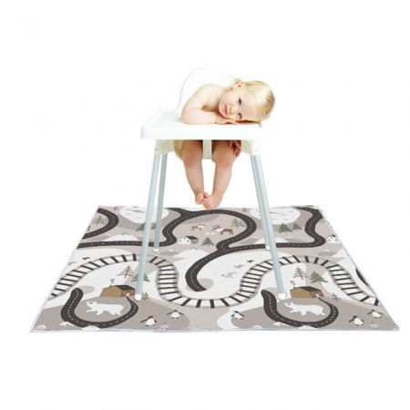 Covoras anti-murdarire pentru scaunul de masa bebe, impermeabil, lavabil, antiderapant, Oras [15]
