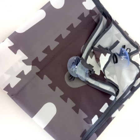 Covoras anti-murdarire pentru scaunul de masa bebe, impermeabil, lavabil, antiderapant, Litere si Cifre [5]