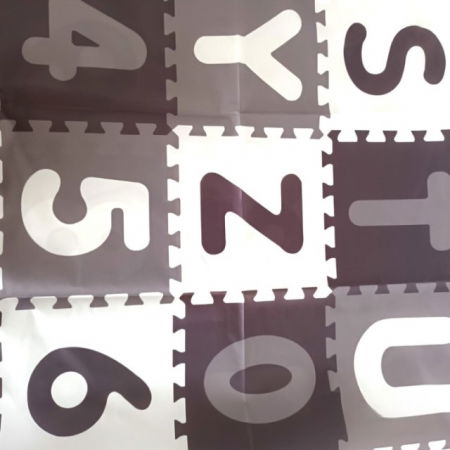 Covoras anti-murdarire pentru scaunul de masa bebe, impermeabil, lavabil, antiderapant, Litere si Cifre [4]