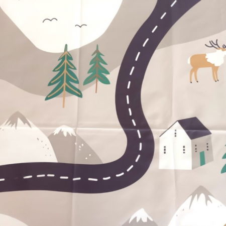 Covoras anti-murdarire pentru scaunul de masa bebe, impermeabil, lavabil, antiderapant, Oras [7]