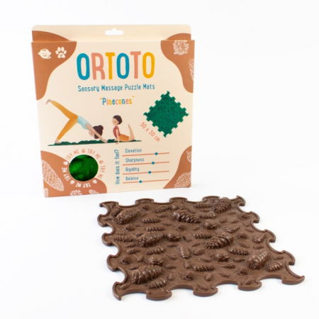 Jucarii copii si jocuri educative - Covoras ortopedic pentru masaj, 1 piesa, textura rigida, model Pinecones, Diverse culori