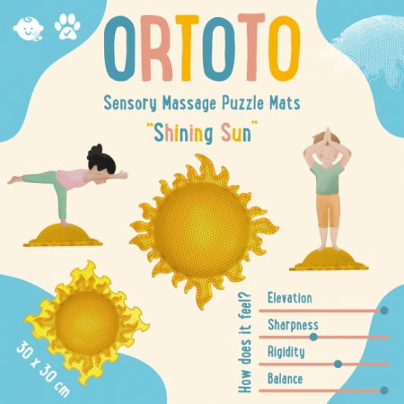 Covoras ortopedic pentru masaj, 1 piesa, model Shining Sun, Diverse culori [5]