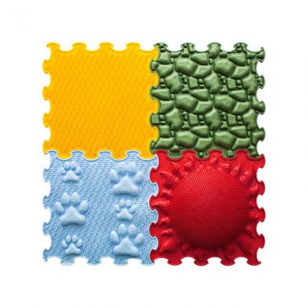 Covoras ortopedic, senzorial, set puzzle, 4 piese cu diferite texturi, Fantastic Four [2]