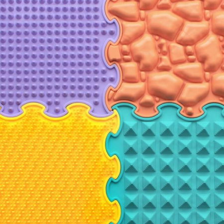 Covoras ortopedic, senzorial, set puzzle, 4 piese, Four Senses [8]
