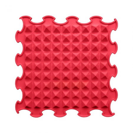 Covoras ortopedic, senzorial, set puzzle, 8 piese, model Little Pyramids, textura moale, Multicolor [3]