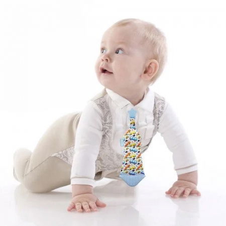 Cravata bebelusi cu accesoriu de dentitie BabyJem, Bleu [2]