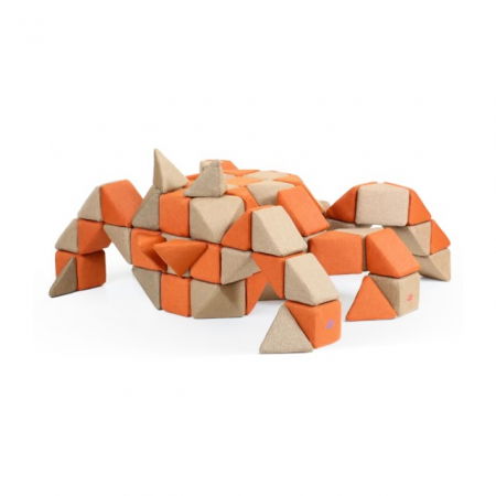 Cuburi Magnetice, JollyHeap CREATIVE, 100 cuburi - 4 forme, Diverse culori [4]