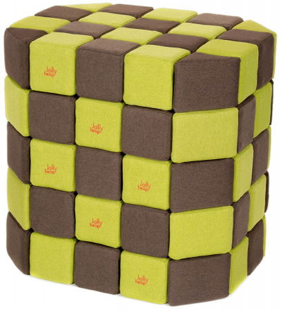 Cuburi Magnetice de joaca, JollyHeap BASIC, 100 cuburi - 2 forme, Diverse culori [0]