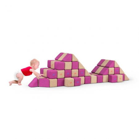 Cuburi Magnetice de joaca, JollyHeap BASIC, 100 cuburi - 2 forme, Diverse culori [5]