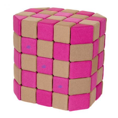 Cuburi magnetice JollyHeap® - Cuburi Magnetice de joaca, JollyHeap BASIC, 100 cuburi - 2 forme, Diverse culori