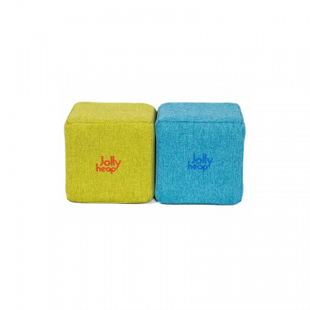 Cuburi Magnetice de constructie, JollyHeap Mini, 24 cuburi, Verde-Bleu [0]