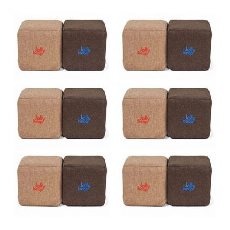 Cuburi Magnetice de constructie, JollyHeap Mini, 24 cuburi, Bej-Maro [16]