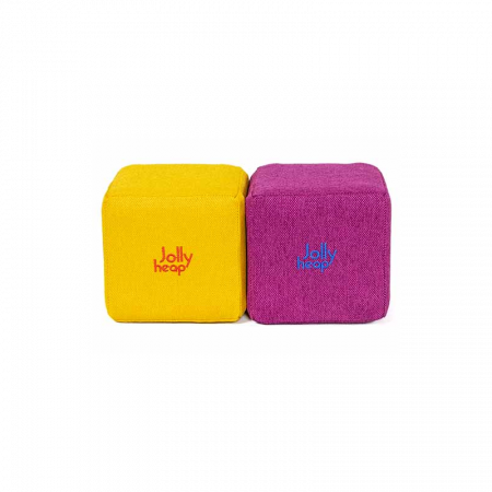 Cuburi Magnetice de constructie, JollyHeap Mini, 24 cuburi, Galben-Roz [0]