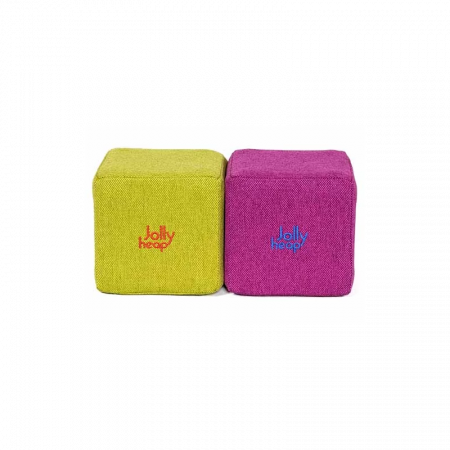 Cuburi Magnetice de constructie, JollyHeap Mini, 24 cuburi, Verde-Roz [0]