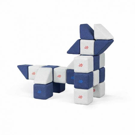 Cuburi Magnetice de constructie, JollyHeap MINI, 24 cuburi, Diverse culori [7]
