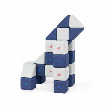 Cuburi Magnetice de constructie, JollyHeap MINI, 24 cuburi, Diverse culori [10]