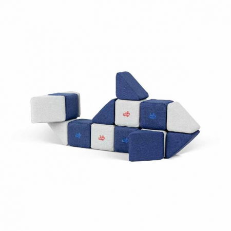 Cuburi Magnetice de constructie, JollyHeap MINI, 24 cuburi, Diverse culori [8]