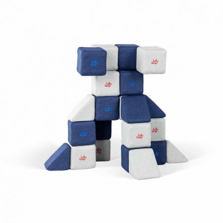 Cuburi Magnetice de constructie, JollyHeap MINI, 24 cuburi, Diverse culori [9]