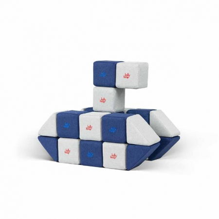 Cuburi Magnetice de constructie, JollyHeap MINI, 24 cuburi, Diverse culori [12]