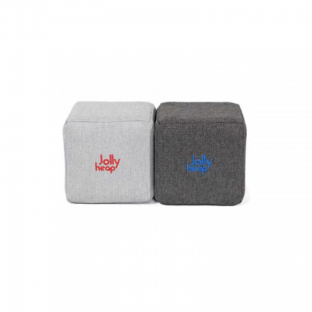 Cuburi Magnetice Basic de joaca, JollyHeap, 100 cuburi, Alb Fildes-Gri Inchis [1]