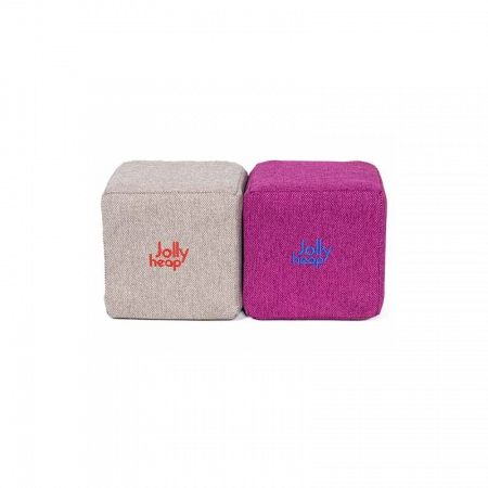 Cuburi Magnetice Basic de joaca, JollyHeap, 100 cuburi, Gri-Roz [1]