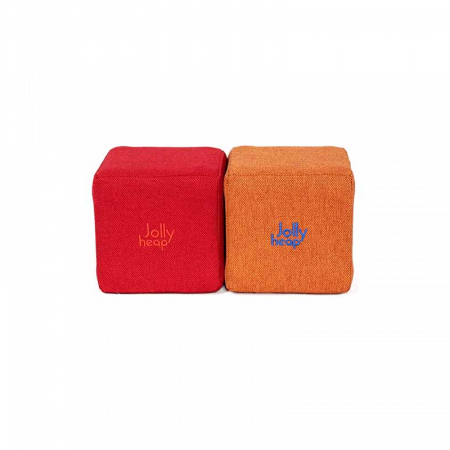 Cuburi CREATIVE Magnetice, JollyHeap, 100 cuburi, Rosu-Portocaliu [1]