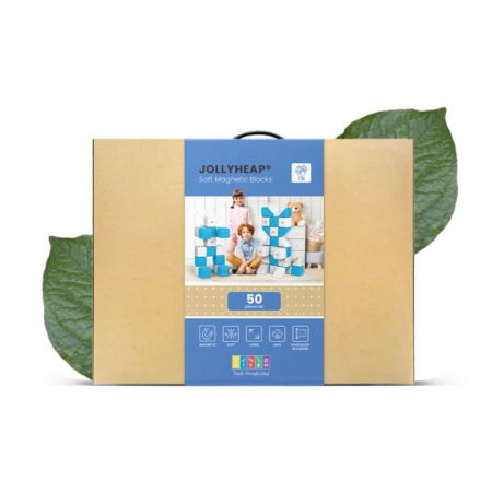 Cuburi Magnetice, JollyHeap MEDIUM, 50 cuburi,  Diverse culori [5]