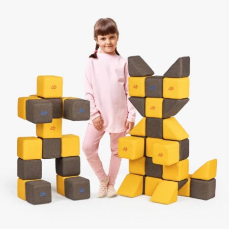Cuburi Magnetice, JollyHeap MEDIUM, 50 cuburi,  Diverse culori [4]