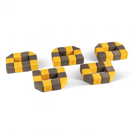 Cuburi Magnetice, JollyHeap MEDIUM, 50 cuburi,  Diverse culori [6]